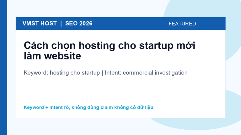 hosting cho startup - commercial investigation