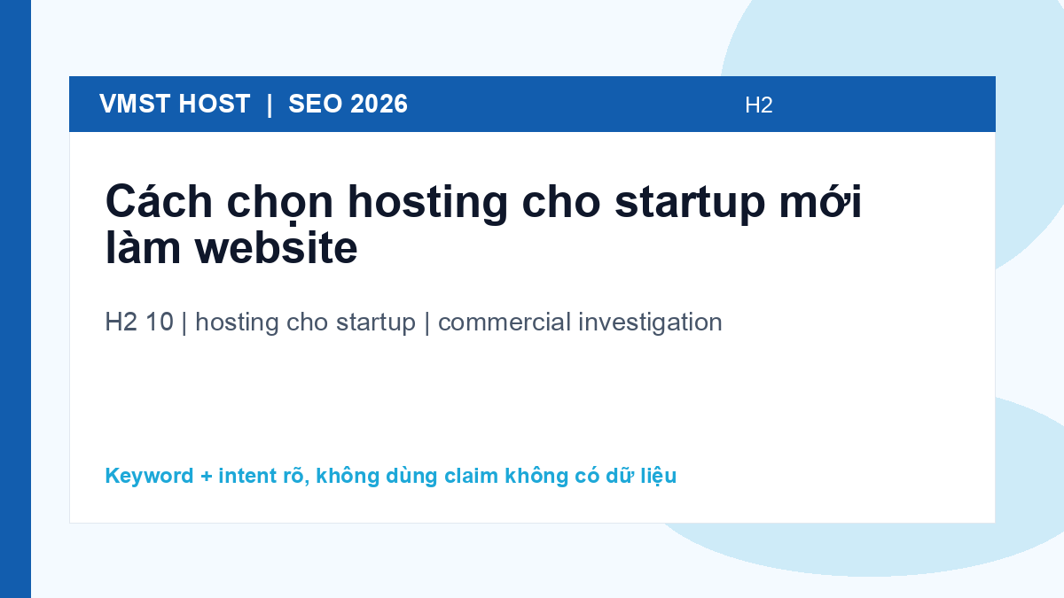 Kết luận cho hosting cho startup