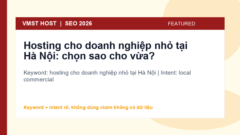 hosting cho doanh nghiệp nhỏ tại Hà Nội - local commercial