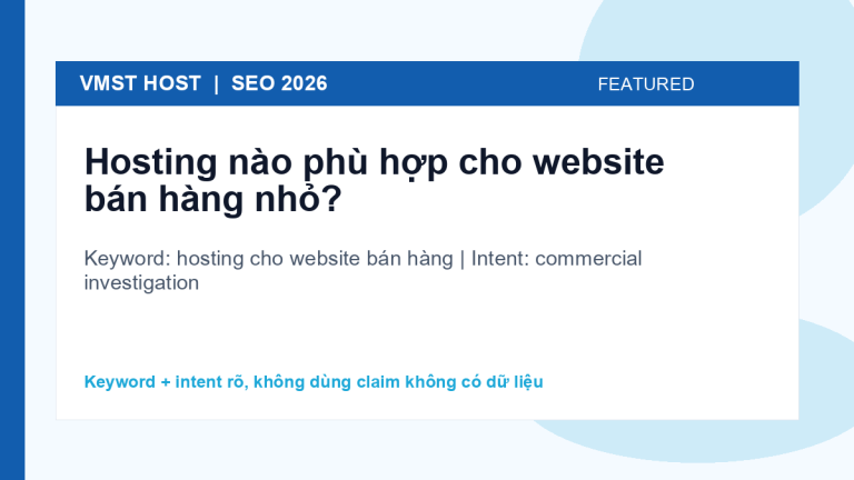 hosting cho website bán hàng - commercial investigation