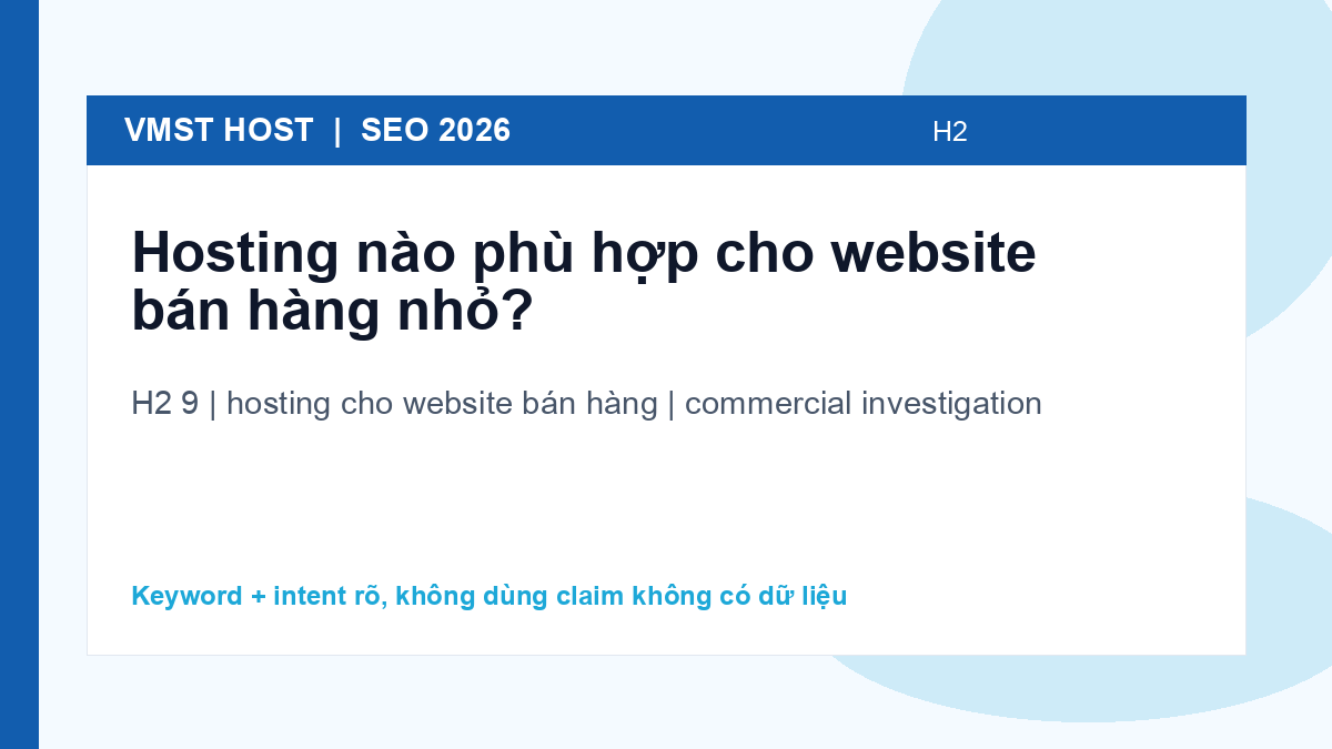 FAQ hội thoại về hosting cho website bán hàng