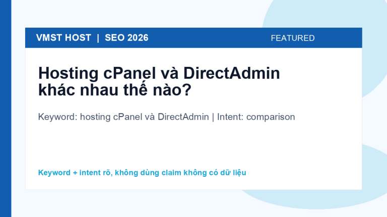 hosting cPanel và DirectAdmin - comparison