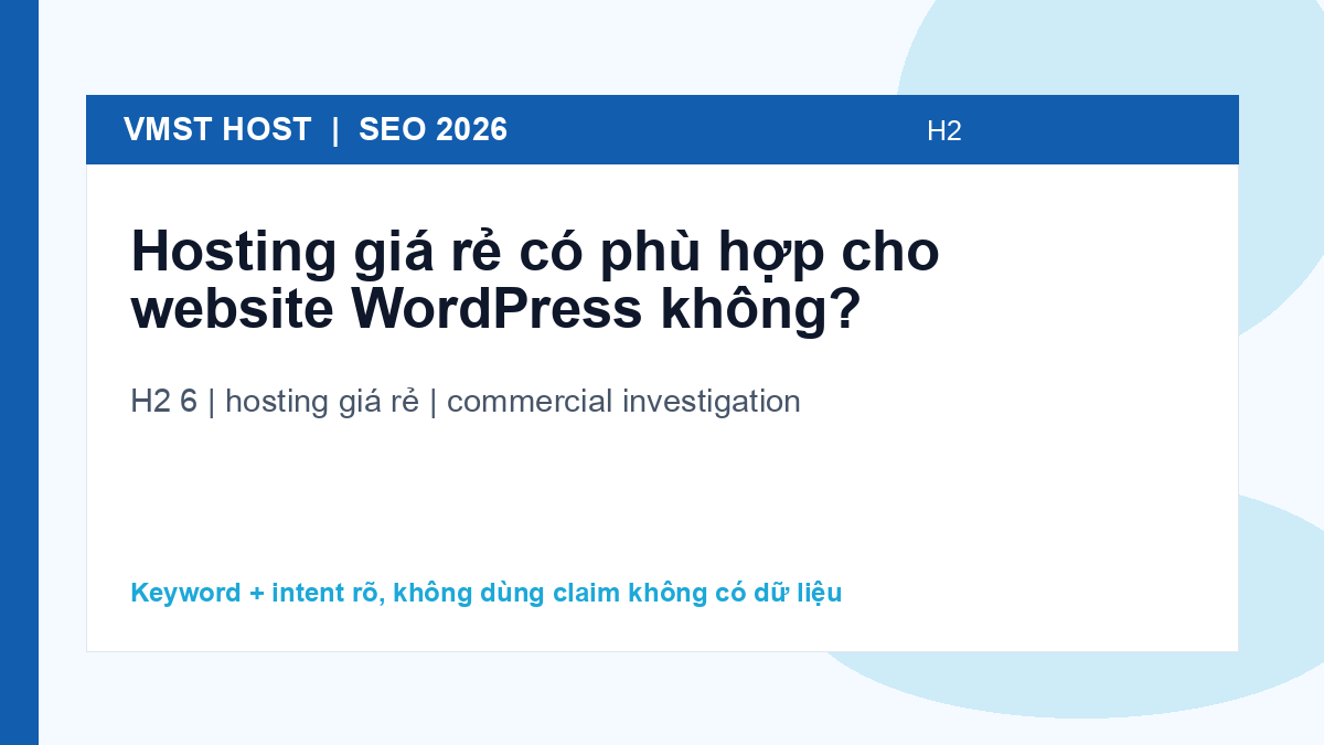 Tiêu chí chọn hosting giá rẻ