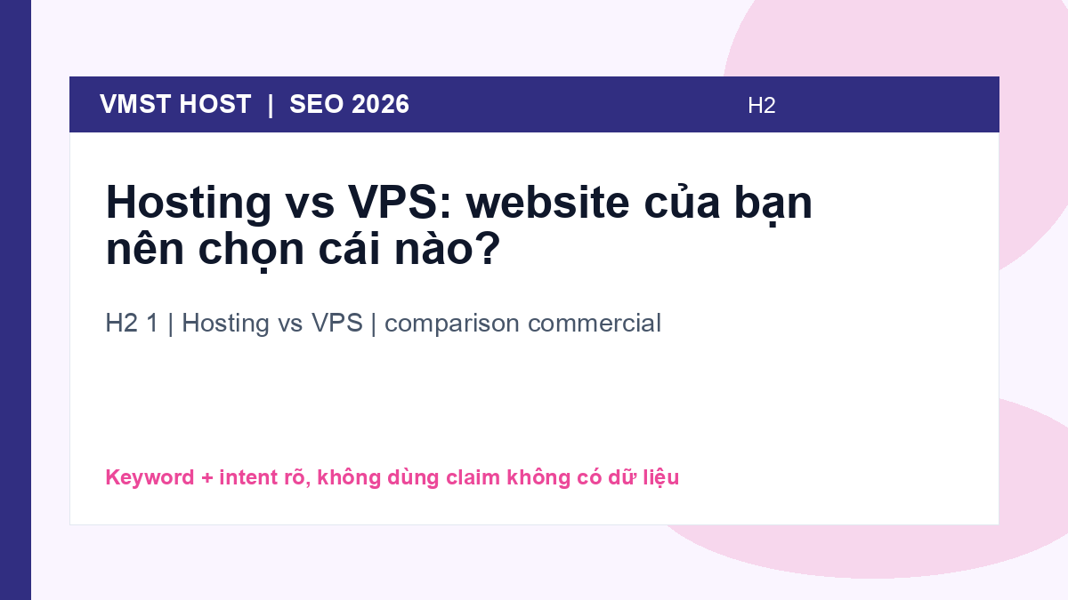Tóm tắt nhanh về Hosting vs VPS
