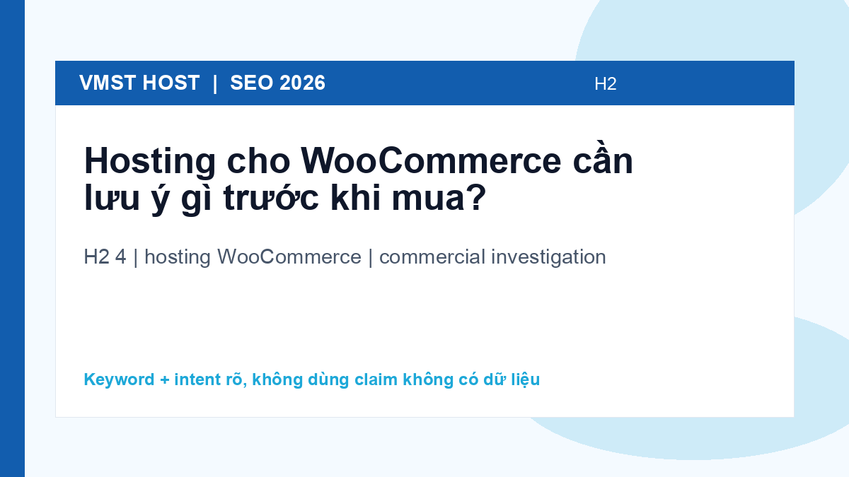 Khi nào nên chọn hosting WooCommerce