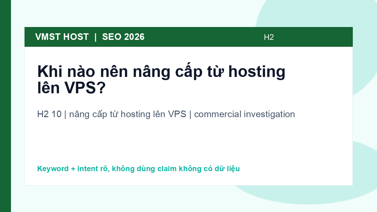 Kết luận cho nâng cấp từ hosting lên VPS