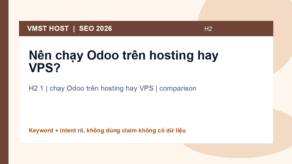 Tóm tắt nhanh về chạy Odoo trên hosting hay VPS