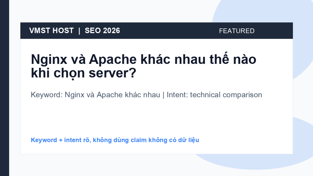 Nginx và Apache khác nhau - technical comparison
