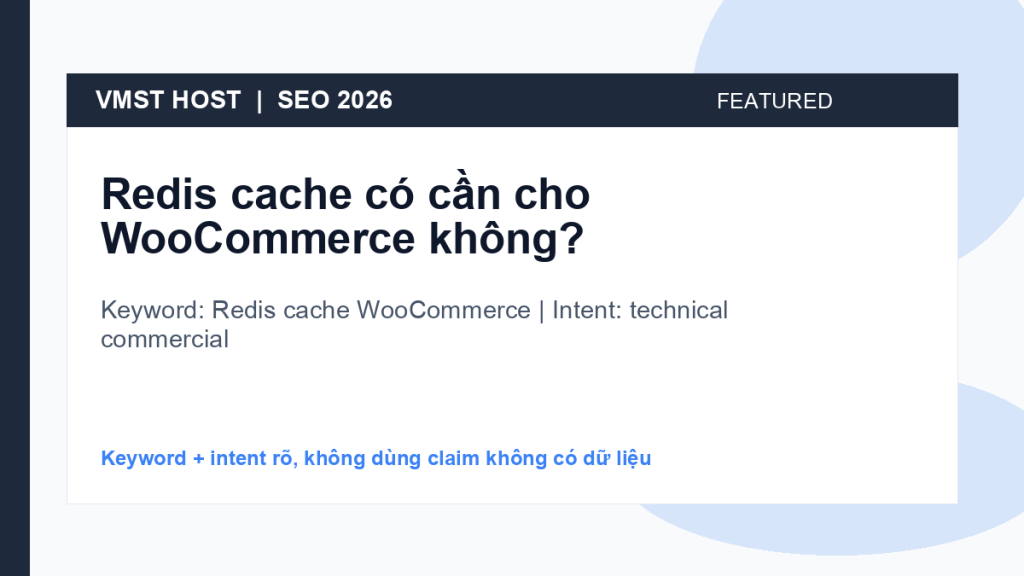 Redis cache WooCommerce - technical commercial