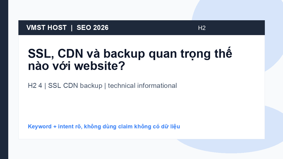 Khi nào nên chọn SSL CDN backup