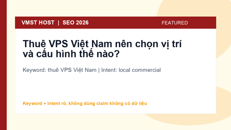 thuê VPS Việt Nam - local commercial