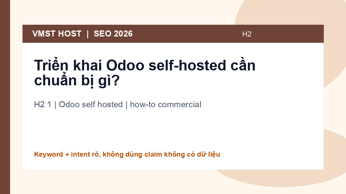 Tóm tắt nhanh về Odoo self hosted