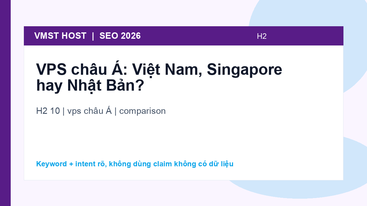 Kết luận cho vps châu Á