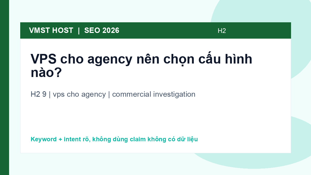 FAQ hội thoại về vps cho agency
