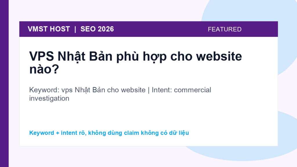 vps Nhật Bản cho website - commercial investigation