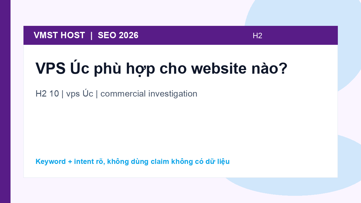 Kết luận cho vps Úc